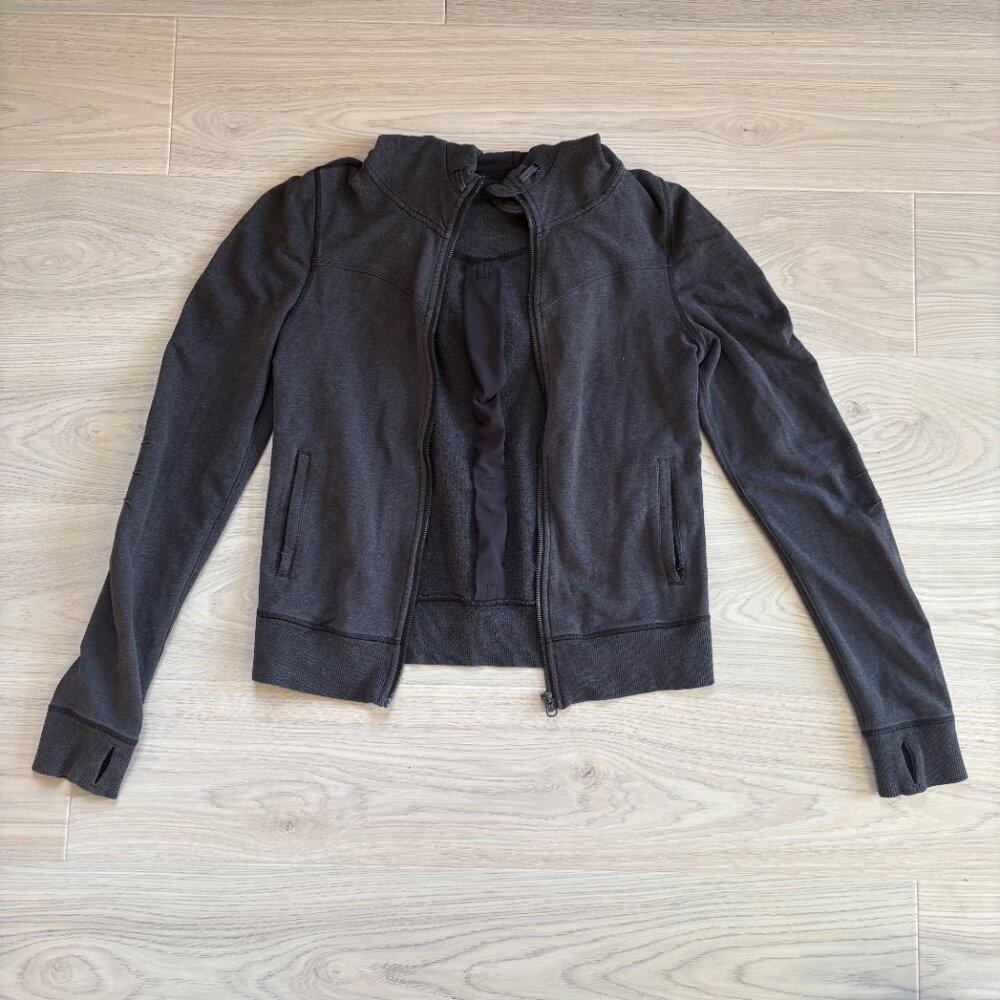 Sz 8 - Lululemon Bliss Break Hoodie in Heathered Black